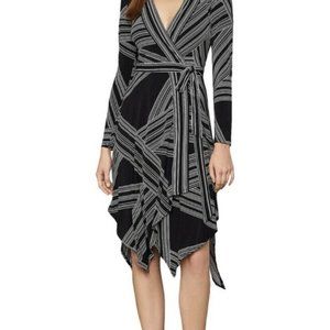 Asymmetric Black Wrap dress size